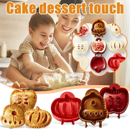 

Foraging dimple Autumn Hand Pie Mold Chestnut Pumpkin Pie Mold 3-piece Plastic Pie Mold Molds