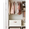 thumbnail image 6 of Shoe Organizer for Closet, Fits up to 24 Pairs, Adjustable Dividers for Shoe Storage, Fabric Shoe Storage Bins with Clear Cover,25.25"x 17"x 12.5"H,Beige, 6 of 8