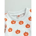 thumbnail image 6 of Wassery Toddler Boys Girls Fall Outfits 6M 12M 18M 24M 3T Infant 2Pcs Halloween Clothes Set Pumpkin Print Crew Neck Long Sleeve Sweatshirts and Long Pants, 6 of 9