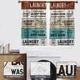 thumbnail image 2 of Laundry Kitchen Curtain Brown Teal Wooden Country Farmhouse Wood Plank BoardRustic Small Short 27.5" W x 36" L Window Treatment Tiers for Bedroom Living Room Bathroom 2 Panels Rod Pocket Drapes, 2 of 6