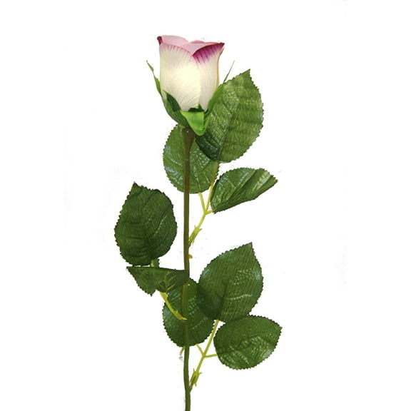 Paradise Blush Pink Rose Bud 24in Artificial Polysilk Faux Fake Flower Long Stem for Craft Home Garden Outdoor Bouquet Arrangement Ceremony Wedding Arch Floral Wall Aisle Decor (Mauve, Set of 2 Dozen)