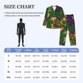 thumbnail image 4 of Logiee Mardi Gras7 Print Mens Long Sleeve Pajama Set,Notched Collar Pajamas for Men, Men's Sleepwear,Mens Sleepwear with Pockets & Button Down-X-Large, 4 of 7