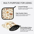 thumbnail image 3 of Yayeee Oven Mitts and Pot Holder Set of 2 Heat Resistant Kitchen Gloves Baking Hot Pad, Fall Beige Pumpkin, 3 of 5