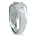 thumbnail image 2 of SZUL 1/4 Carat TW Men's Three Stone Round Diamond Ring in 10K White Gold (J-K-L Color, I2-I3 Clarity), 2 of 5