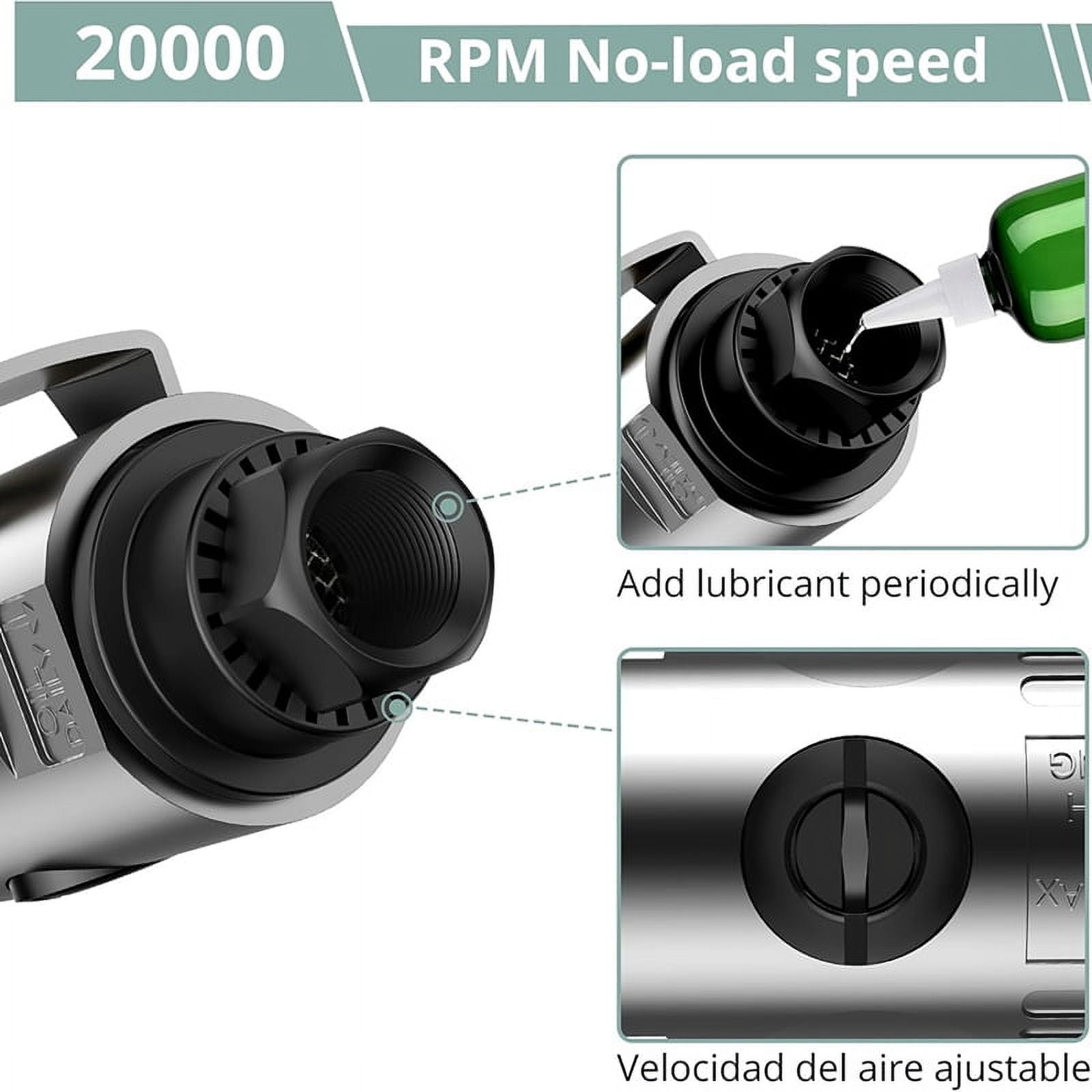 Angle Air Die Grinder, 90 Degree Heavy Duty 20,000 RPM Compressed Sander Polisher Tool for Contour Grinding, Polishing B