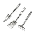 thumbnail image 2 of koolsoo 3Pcs Mini Garden Tools, Beach Toys, Compact, Small Portable Hand Tool Gardening Tools for Weeding Planting Digging Loose Soil Spades and Rake, 2 of 9