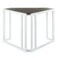 thumbnail image 4 of Roman Industrial Corner Desk in Vintage White Metal and Espresso Bamboo, 4 of 4