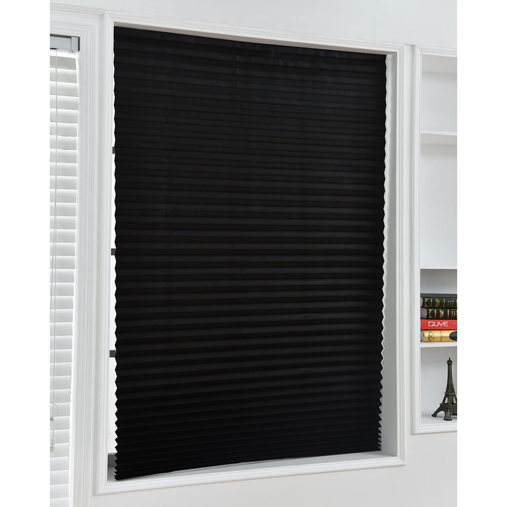 Blackout Window Curtain, Cordless Pleated Light Filtering Fabric Shade