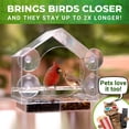 thumbnail image 2 of Large Window Bird House Feeder by Nature Anywhere with Sliding Seed Holder for Garden Birds, 2 of 7