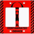 thumbnail image 6 of Metal Light Switch Plate Cover Red Contaminated Biohazard Sign SGN001, 6 of 13