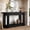 Black, variant on Finmind 63-inch Farmhouse Console Table, Narrow Long Sofa Console Behind the Couch, 2-Tier Entryway Table for Hallway, Living Room, Rustic Brown