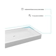 thumbnail image 4 of Elegant Kitchen & Bath STY01-C4836 48 x 36 in. Single Threshold Shower Tray Center Drain, Glossy White, 4 of 10
