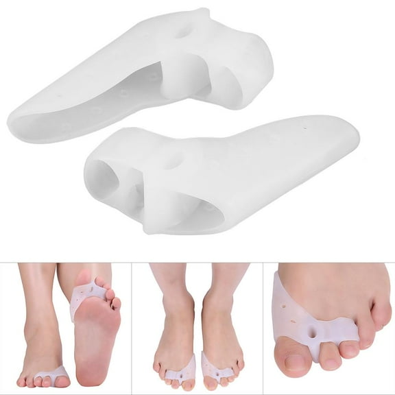 DOACT Gel Toe Separator,2 Pairs Gel Toe Separator for Bunion Hallux valgus Hammer toes Anti-skid Breathable Soft