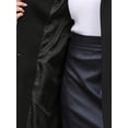 thumbnail image 6 of DARING DIVA Women's Double Breasted Trench Long Winter Pea Coat with Belt XS Black, 6 of 6