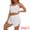 White, variant on DARING DIVA Women's Soft Round Neck Spaghetti Strap Pajama Set M Pink