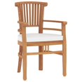 thumbnail image 2 of vidaXL 3 Piece Garden Dining Set Solid Wood Teak, 2 of 5