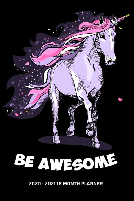 Be Awesome 2020 - 2021 18 Month Planner: Prancing Purple ...