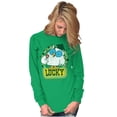 thumbnail image 4 of Saint Paddys Lucky Tootsie Pop Owl Long Sleeve TShirt Men Women Brisco Brands S, 4 of 6