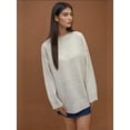 thumbnail image 4 of Thick Knit Crew Neck Long Sweater, 4 of 5