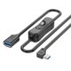 thumbnail image 2 of USB3.0 Extension Cable with Power Button 5Gbps Data Transfer Male to Female Extend Cord 3.3ft for K, 2 of 5