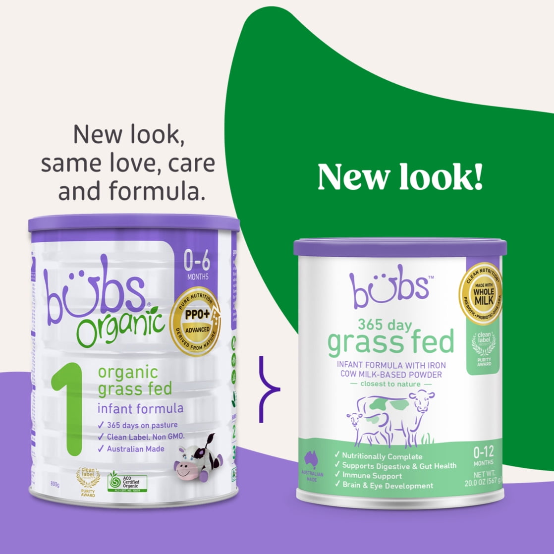 Bubs (バブス) organic Halal milk powder 0-6 Bubs Organic Grass Fed Infant Formula Stage 1 – (0–6 months)