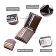 thumbnail image 6 of FALAN MULE Mens Wallet Genuine Leather RFID Blocking Large Capacity Trifold Wallet for Men with 13 Card Holders, 6 of 7