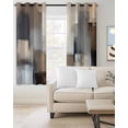 thumbnail image 2 of Grey Brown Abstract Blackout Curtains 45 Inches Long for Bedroom, Oil Painting Color Blocks Thermal Insulated Room Darkening Black Out Window Curtain Panels Grommet Drapes for Living Room, 2 of 8