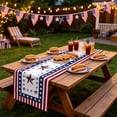 thumbnail image 4 of Aufmer 250th Anniversary Independence Day Table Runner Patriotic Themed Decorative Tablecloth Polyester Reusable Cloth Mat For Living Room Coffee Table Kitchen Holiday Layout(L), 4 of 6
