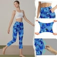 thumbnail image 6 of JUSLIO Womens Capris with Pockets High Elastic Slim Workout Yoga Capris Leggings, 6 of 8