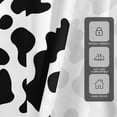 thumbnail image 3 of Cow Print Window Curtain Black White Western Country Farmhouse Kids Nursery Teen Girl Rustic Abstract Cute Animal 42" W x 63" L Curtains Set for Bedroom Living Room 2 Panels Rod Pocket Drapes, 3 of 6