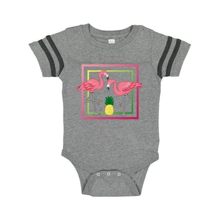 

Inktastic Flamingos And Pineapple Gift Baby Boy or Baby Girl Bodysuit