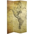 thumbnail image 2 of Oriental Furniture 6 ft. Tall Vintage World Map Canvas Room Divider - 3 Panel, 2 of 5