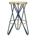 thumbnail image 2 of SAFAVIEH Lorna Mid-Century Retro Gold Leaf Counter Stool, Navy, 2 of 7