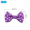 thumbnail image 2 of Uxcell 1 x 1.5 Inch Grosgrain Ribbon Mini Bow Printing Bows Purple 100Pcs, 2 of 6