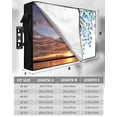 thumbnail image 7 of Outdoor TV Cover 48 to 50 Inch Weatherproof, Blue Eucalyptus Leaf Waterproof TV Screen Protector for Outside Decor with Zipper and Pocket 48"L x 30"H , Botanical Winter Floral White, 7 of 7