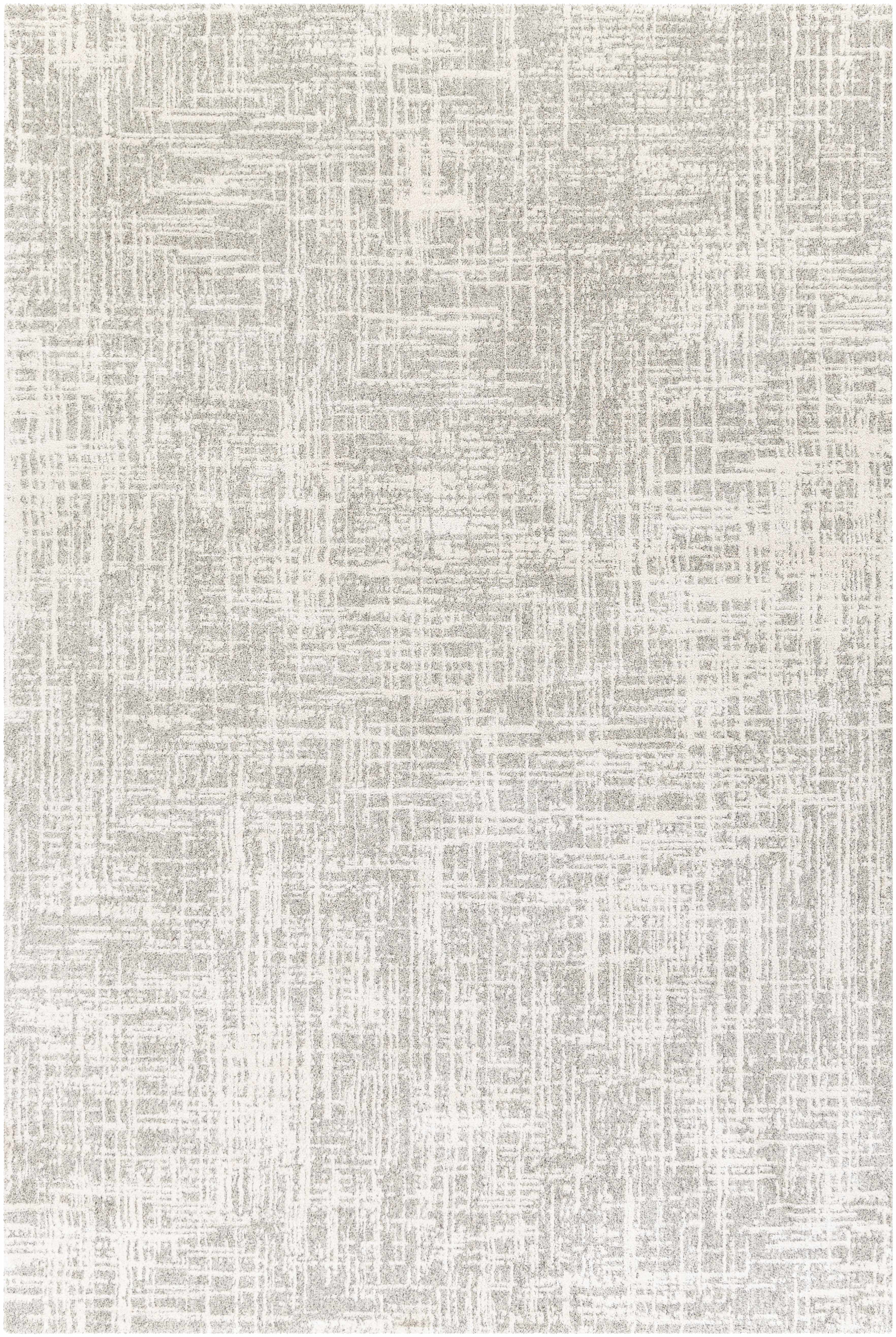 Hauteloom Cowbridge Living Room, Bedroom Area Rug - Contemporary - High Pile - Charcoal, Cream, Peach - 2' x 3'