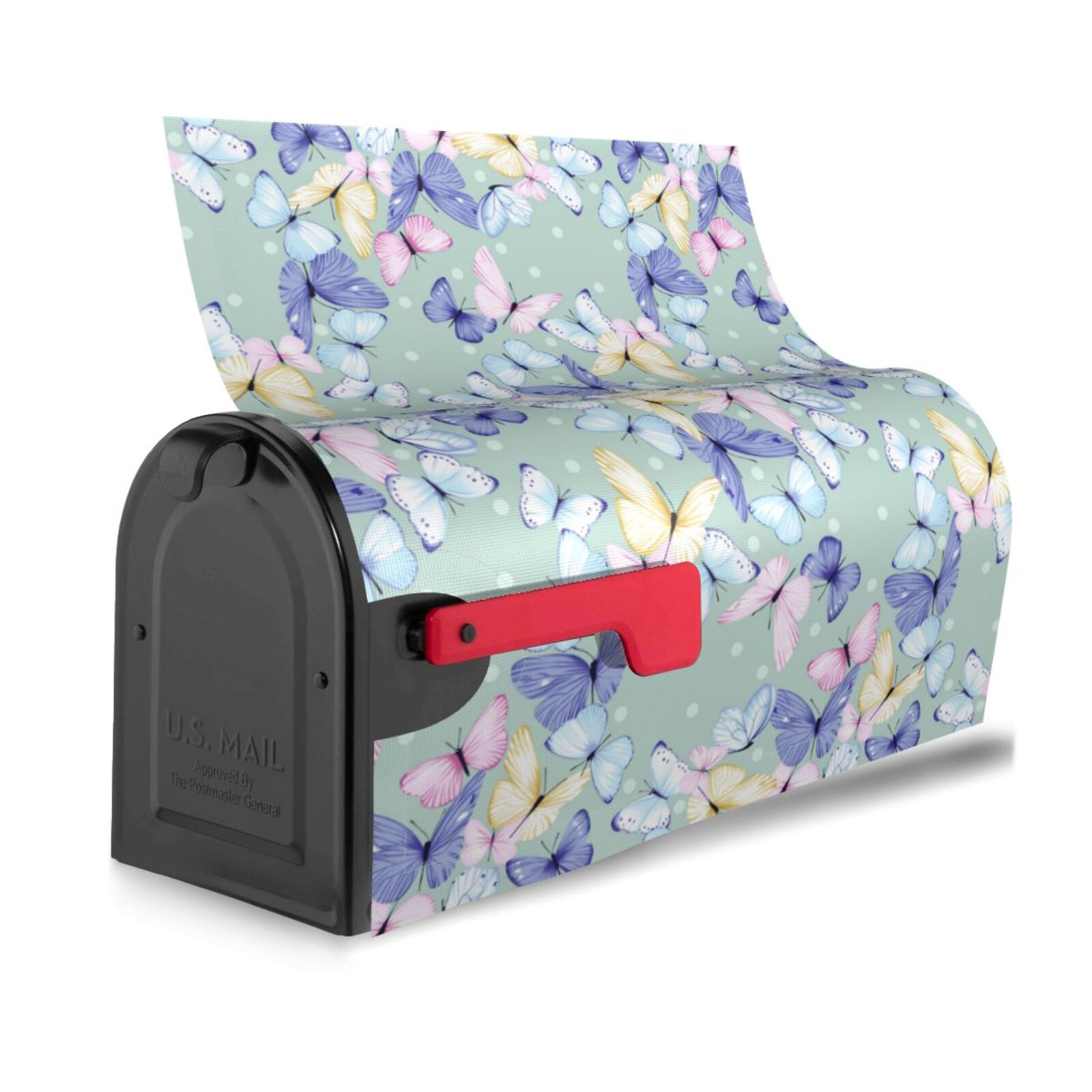 Xecao Colorful Butterfly for Mailbox Cover with Magnetic Strips, Waterproof and Sunscreen, Adds a Decorative Touch to Your Garden Yard.