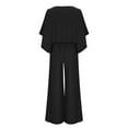 thumbnail image 5 of 2 Piece Linen Outfits for Women Off Shoulder Long Sleeve Tops Palazzo Pants Sets Fall Vacation Going out Clothes, 3XL, 5 of 6