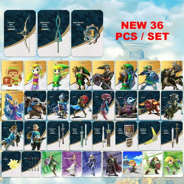 Tarjeta De Vinculación Del Juego Breath Of The Wild Nfc Chip The Legend Of Zelda Para Regalo De Niños (36 Piezas Grandes) Ndcxsfigh libre de BPA