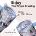 thumbnail image 4 of 20OZ Dog Lover Outdoor Tumbler with Handle Straw and Lid Paw Print Coffee Mug for Women Friends Perfect Holiday Birthday Gifts Portable and Lightweight, 4 of 6