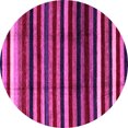 thumbnail image 1 of Ahgly Company Indoor Round Abstract Pink Modern Area Rugs, 4' Round, 1 of 4