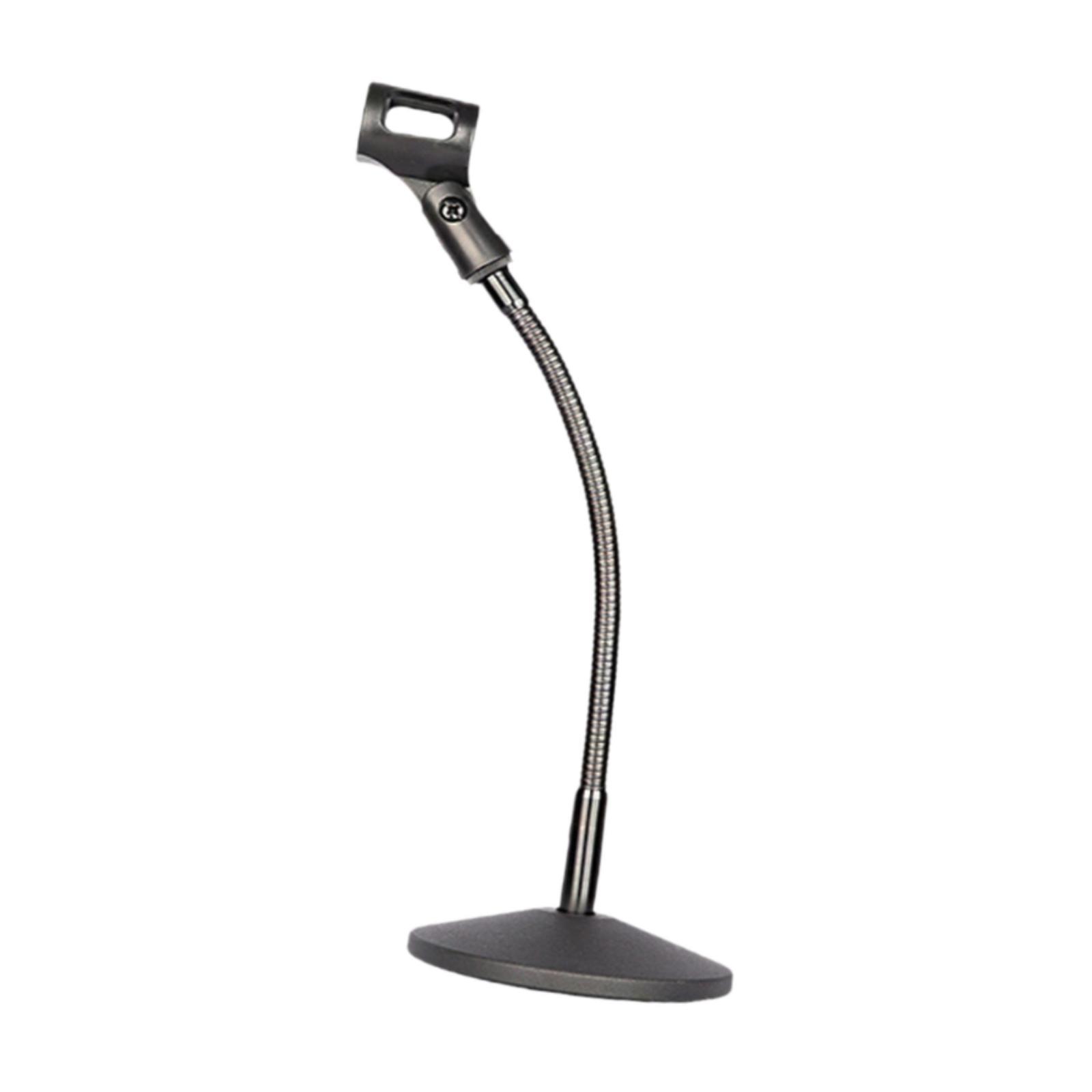 Table Mic Stand Flexible Gooseneck Desktop Metal Construction for Lectern Studio Gaming Podcast Broadcast Use