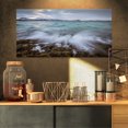 thumbnail image 1 of Vagues Éclaboussant des Rochers en Norvège - Uvre d'Art Moderne sur Toile, 1 of 3