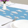 thumbnail image 4 of Yayeee Table Runner 70 inches Long for Home Kitchen Rectangle Dining Table Holiday Party Decoration, Cartoon Cloud Pattern, 4 of 7