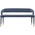 thumbnail image 4 of Meridian Furniture Destiny Navy Vegan Leather Bench, 4 of 6