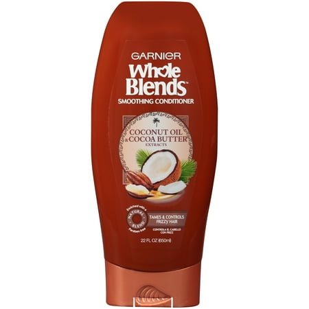 Garnier Whole Blends Smoothing Conditioner Coconut Oil & Cocoa Butter Extract, 22 fl. oz.