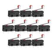Gongxipen WINOMO 10 PCS Mini Micro Limit Switch Roller Lever Arm SPDT Snap Action Switch