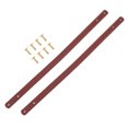 thumbnail image 1 of Miangastore Handbag Straps Coffee Pu Leather 2Pcs 11.8x0.5In, 1 of 9
