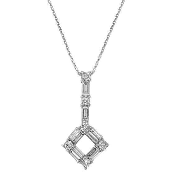 Vir Jewels 1/2 CTTW Diamond Fashion Pendant Necklace for Women in 14K White Yellow Gold 18 Inch Chain