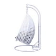 thumbnail image 6 of LeisureMod Modern Beige Wicker Hanging Double Seater Egg Swing Chair with Cushion, Taupe - Indoor/Outdoor Patio Swing, 6 of 7